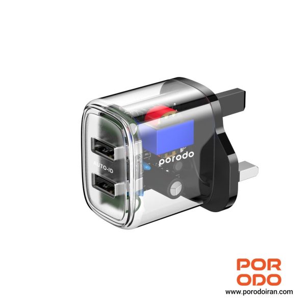 آداپتور شارژر پرودو مدل PD-T12WDAUK-BK توان 12 وات (اصل)