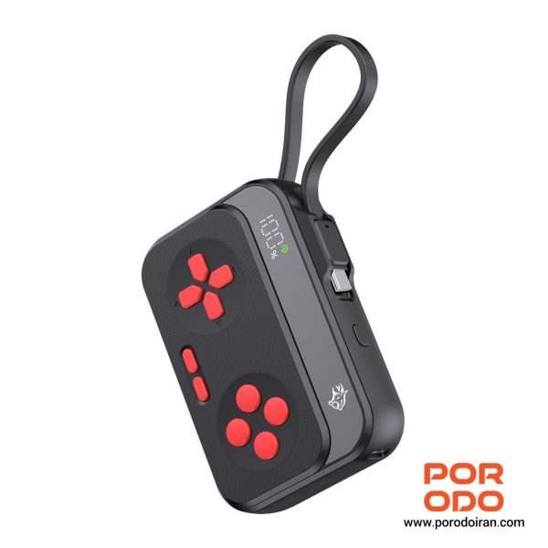 پاور بانک پرودو گیمینگ مدل PDX549-BKRD ظرفیت 10000 میلی آمپر ساعت توان 20 وات