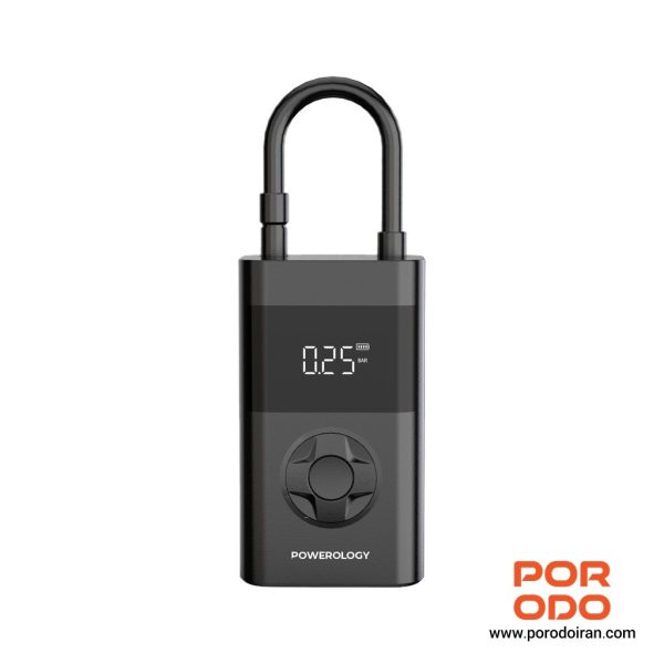 پمپ باد و پاوربانک پاورولوژی مدل PPBCHA55-BK ظرفیت 4000 میلی آمپر ساعت توان 70 وات
