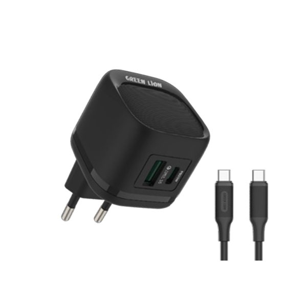 شارژر دیواری 20W+QC گرین لاین مدل GNPDQ2ECCWCBK