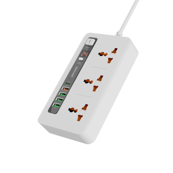 هاب برق ۲ متری پرودو مدل PD-FWCH013-WH